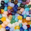 Colorful marble pattern acrylic drum beads for DIY jewelry and phone chain making - 10 Pieces/Pack (10.5*13.5mm) / Mixed Random