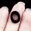 Gepolijste natuurlijke zwarte agaat holle ovale kraal voor DIY-sieraden en kettingen - 10*12mm Ovaal / Obsidiaan