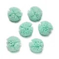 Lot de 6 pompons en résille vert menthe pour la création de bijoux DIY et d'accessoires - Petite Spécification / Vert Lac