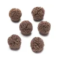 Lot de 6 pompons en maille extensible marron foncé pour projets DIY et accessoires cheveux - Petite Spécification / Marron