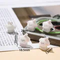White flocked cartoon fox pendant charm for DIY keychains measuring 20mm by 18.5mm - White Dog with Yellow Pink Hat