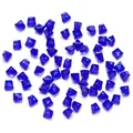 Deep blue faceted triangular glass beads for DIY bracelet and necklace jewelry making - Small / Dark Blue