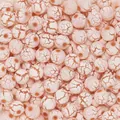 Rosafarbene Acrylperlen mit Krakelier-Effekt und orangefarbener Marmorierung - 8mm (1.7mm Loch) - 50 Stück/Packung / Orange