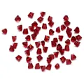 Faceted deep red glass bicone beads with thread holes for DIY jewelry making - Small / Dark Red