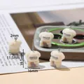 Cute cream-colored flocked puppy pendant with glasses for DIY keychains and bags - Brown Dog with Glasses