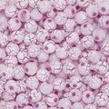 Light pink and purple acrylic crackle beads for DIY jewelry and bracelet making - Purple