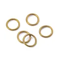 Cinque anelli a O in acciaio inossidabile 304 oro lucido per borse e accessori fai da te - 0,8x4mm Diametro Interno 2,2mm (Confezione da 10) / Oro