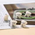 Cute flocked puppy charm in cream white with blue overalls for DIY keychains - Green Dog with Glasses