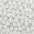 White acrylic crackle round beads with unique gray marble texture for DIY jewelry making - White