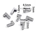Charm a scorrimento numero 7 argento con strass bianchi per cinturini fai-da-te - Numero 7