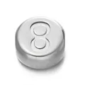 7mm silver stainless steel round bead with embossed number 8 for DIY jewelry making - Number 8 / 1 Piece / Steel