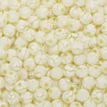 8mm cream acrylic crackle beads with yellow texture for DIY jewelry making - Yellow