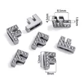 Charm a scorrimento lettera F in metallo canna di fucile con strass per bracciali - Lettera F