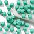 Mint green 10mm acrylic cube beads for DIY jewelry making and handmade accessories - 10 Pieces/Pack (10x10mm/Hole 2mm) / Lake Green