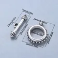Detaillierte Größenangaben für OT-Knebelverschluss aus Zinklegierung für DIY-Schmuck - Rund 2 / 10 Sets
