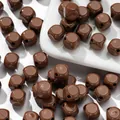 10mm glossy chocolate brown acrylic cube beads for DIY jewelry and necklaces - 10 Pieces/Pack (10x10mm/Hole 2mm) / Brown