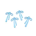 Lot de 4 pendentifs nœuds bleu ciel en alliage pour création de bijoux et bracelets - Bleu
