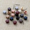 Cartoon flower acrylic spacer beads for DIY jewelry making in multiple matte colors - Floral Style / 20 Pieces/Pack (9.5x6mm)