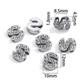 Charm a scorrimento lettera S in argento con strass per bracciali da 8,5 mm - Lettera S