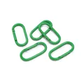 5 grüne ovale Karabinerhaken aus Zinklegierung für Schlüsselanhänger und DIY - 1 Stück (50x24mm) / Grün