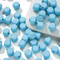 Light blue 10mm square acrylic beads with rounded corners for DIY jewelry making - 10 Pieces/Pack (10x10mm/Hole 2mm) / Light Blue
