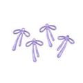 Lot de quatre pendentifs nœuds en émail lavande pour la création de bijoux DIY et artisanat - Violet