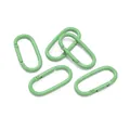 Fünfteiliges Set mintgrüner ovaler Karabiner mit glatter Lackierung für DIY - 1 Stück (50x24mm) / Hellgrün