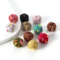 Colorful mixed wool felt balls for DIY earrings and handmade jewelry crafts accessory - 15x18mm (Hole 5mm) / Mixed Random