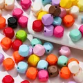 10mm multi-colored acrylic cube beads with smooth finish for DIY jewelry crafts - 10 Pieces/Pack (10x10mm/Hole 2mm) / Mixed Random