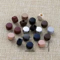 Matte acrylic round spacer beads for DIY crafts in brown, black, beige, and silver colors - 20 Pieces/Pack (10x6.5mm)
