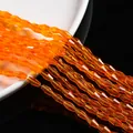 Strand of faceted orange crystal glass tube beads for DIY bracelet and jewelry making - Large / Transparent Orange