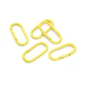 Vierer-Set leuchtend gelbe ovale Karabinerhaken aus Zinklegierung für Schlüsselanhänger - 1 Stück (50x24mm) / Gelb