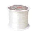 Transparent elastic crystal bead string roll for DIY jewelry making and handcrafting - Standard Roll / White