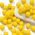 Glossy bright yellow 10mm square acrylic beads for DIY handmade jewelry crafting - 10 Pieces/Pack (10x10mm/Hole 2mm) / Yellow