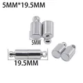 Detailansicht der 5mm polierten silbernen Magnetverschlüsse für DIY-Schmuckherstellung - Medium Cylinder Style (19.5mm) / 5mm (10 Stück/Packung) / Silber