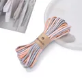 4mm colorful cotton core rope for DIY weaving in gray, pink, and orange red - Orange Grey Gradient