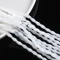 Strand of faceted white rhombic crystal glass beads for DIY jewelry making and crafts - Large / Jelly White