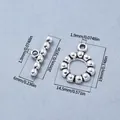 Antik-silberner OT-Knebelverschluss aus Zinklegierung für DIY-Schmuck mit Maßen - Halbperlen-Stil / 10 Sets