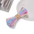 4mm colorful multi-tone cotton cord bundle for DIY handmade bracelets and crafts - Yellow Pink Blue Green Gradient