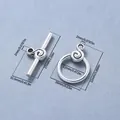 Antik versilberter OT-Knebelverschluss aus Zinklegierung für DIY Schmuckherstellung - Spirale / 10 Sets