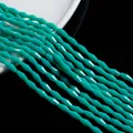 Faceted turquoise blue diamond-shaped crystal glass beads for DIY jewelry making - Medium