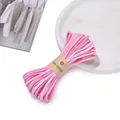 4mm gradient pink to lavender braided cotton cord for DIY handmade jewelry crafting - Orange Pink Gradient
