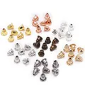 Bunte DIY Metall Ohrmuttern Set in Gold Silber und Bronze für die Schmuckherstellung - 5*6mm (200 Stück/Packung) / Mehrfarbig