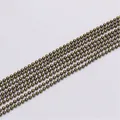 Detailed close-up of antique bronze ball chain links for DIY jewelry making and necklaces - Style 1 / Bronze