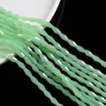 Faceted rhomboid glass beads in mint green for DIY jewelry necklace and bracelet making - Medium / Jelly Green