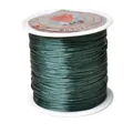 Détail du fil de cristal élastique vert foncé pour bijoux sur bobine blanche - 0.1mm*40m / Vert Foncé