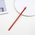 8mm adjustable bright orange snakeskin pattern PU strap with silver metal buckle - Square Buckle / Orange
