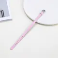 Pink snake pattern PU leather 8mm adjustable strap with a silver buckle closure - Square Buckle / Pink