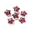 Perle in acrilico a forma di stella con stampa leopardata per gioielli fai-da-te - Stile con Stampa Leopardata Pentagramma / 2 Pezzi/Set / Rosa