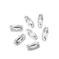 Zilveren metalen kogelketting connectoren voor DIY sieraden met gepolijste afwerking - 1.5mm / Zilver